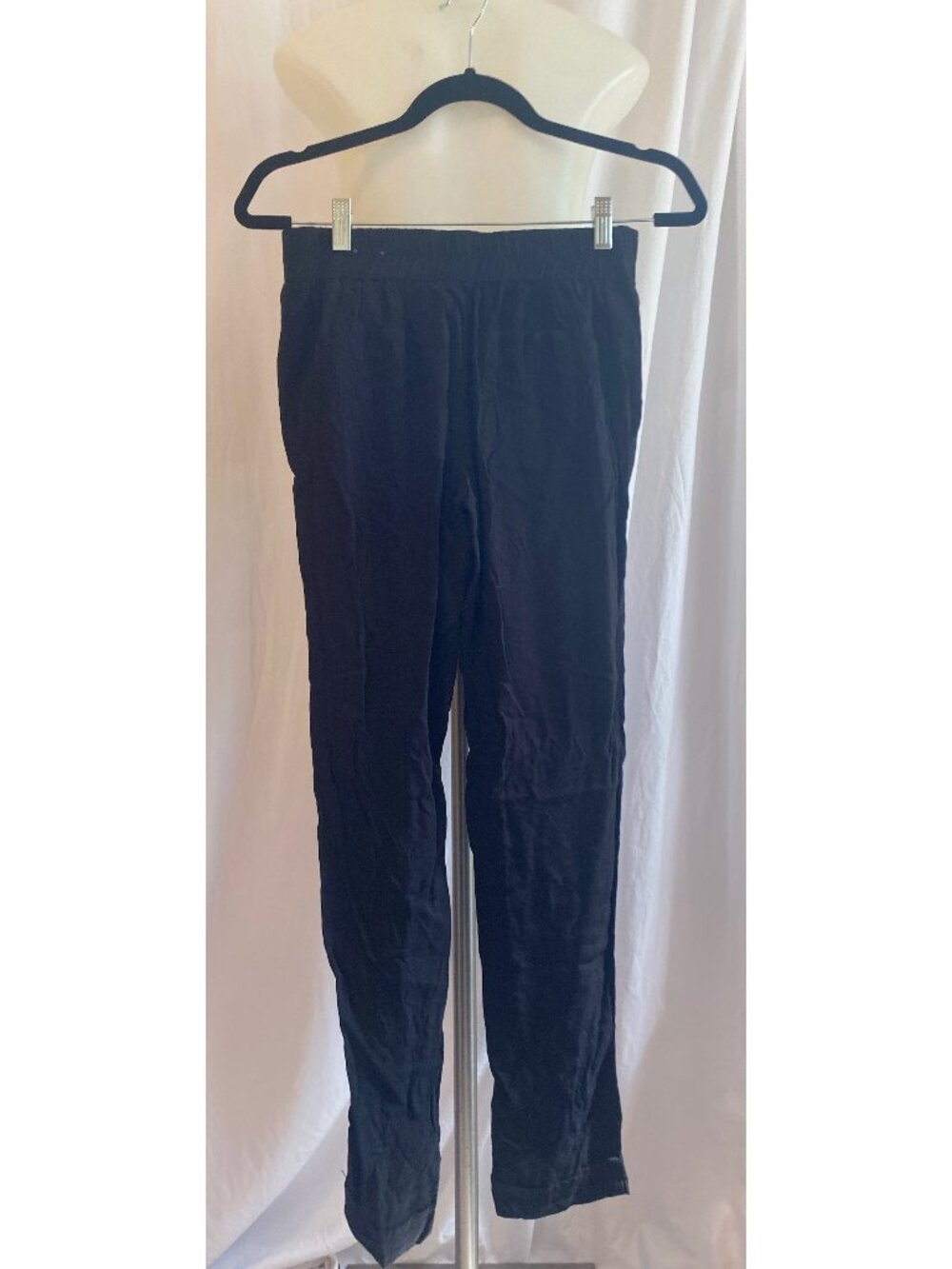 Maurices Black 100% Rayon Pull On Straight Leg Pants XS